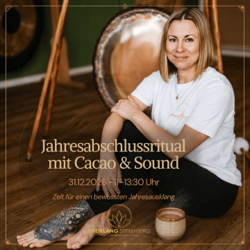 Jahresabschlussritual Flyer mit Cacao